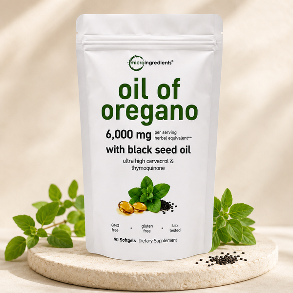 Oil of Oregano Premium - empaque, fondo neutro