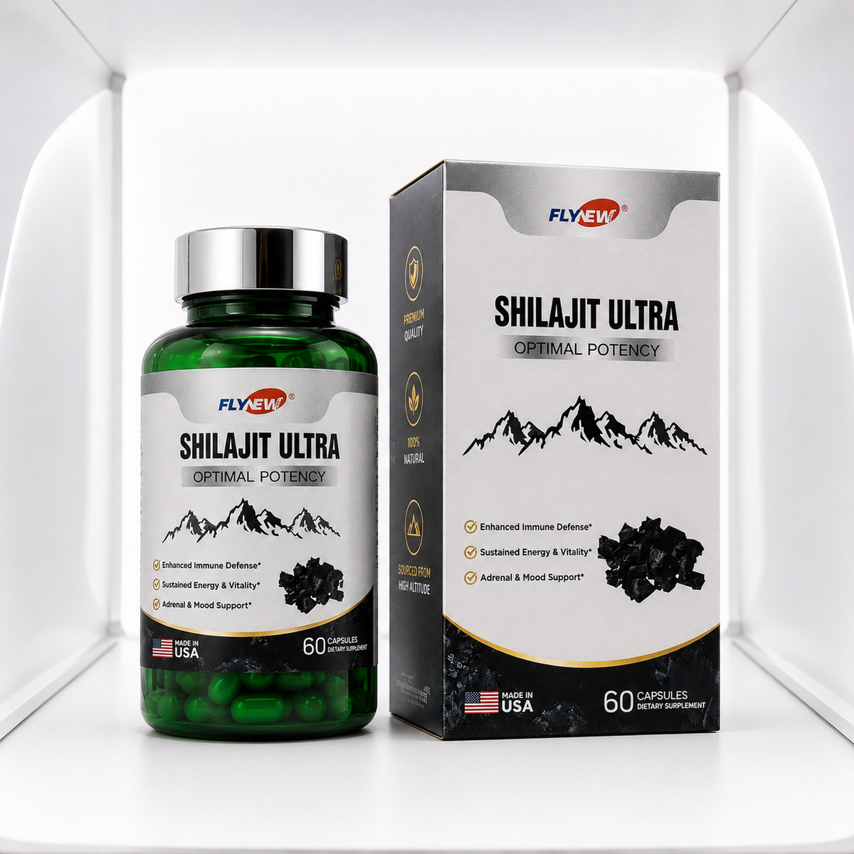 Shilajit Ultra - caja y frasco