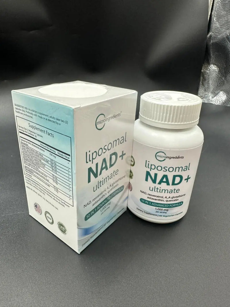 Liposomal NAD+ Ultimate – Microingredients (60 cápsulas vegetarianas) - foto real