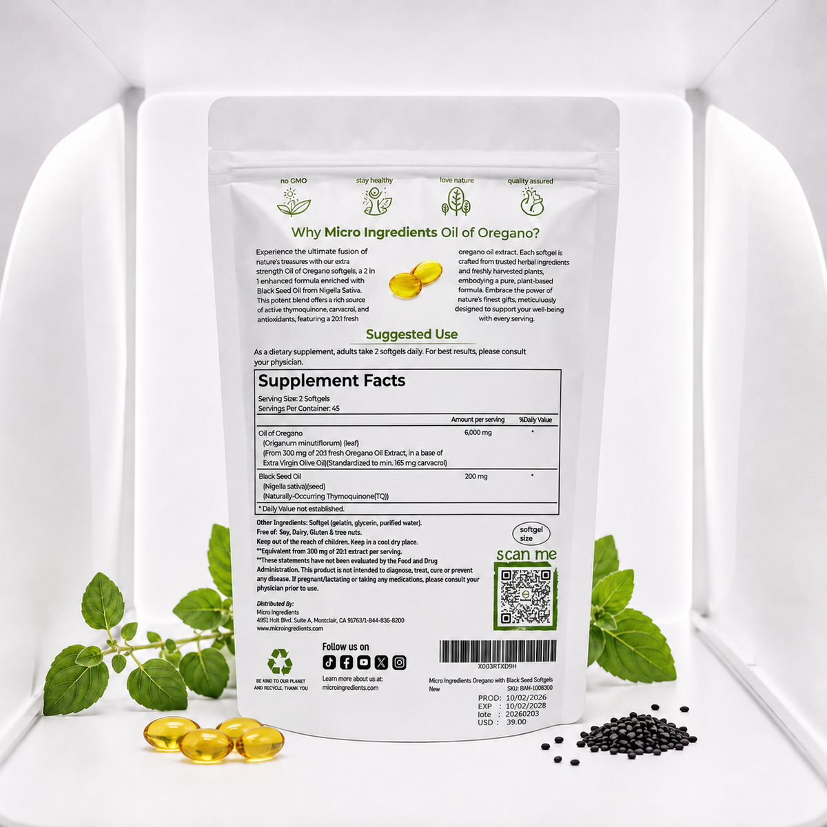 Oil of Oregano Premium - etiqueta