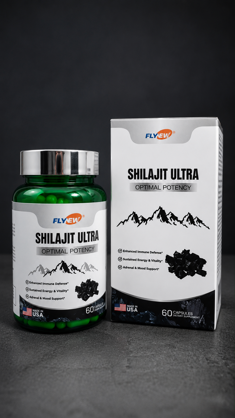 Shilajit Ultra - frasco de cerca